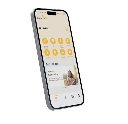 AvanzoPay Mobile App Home Interface